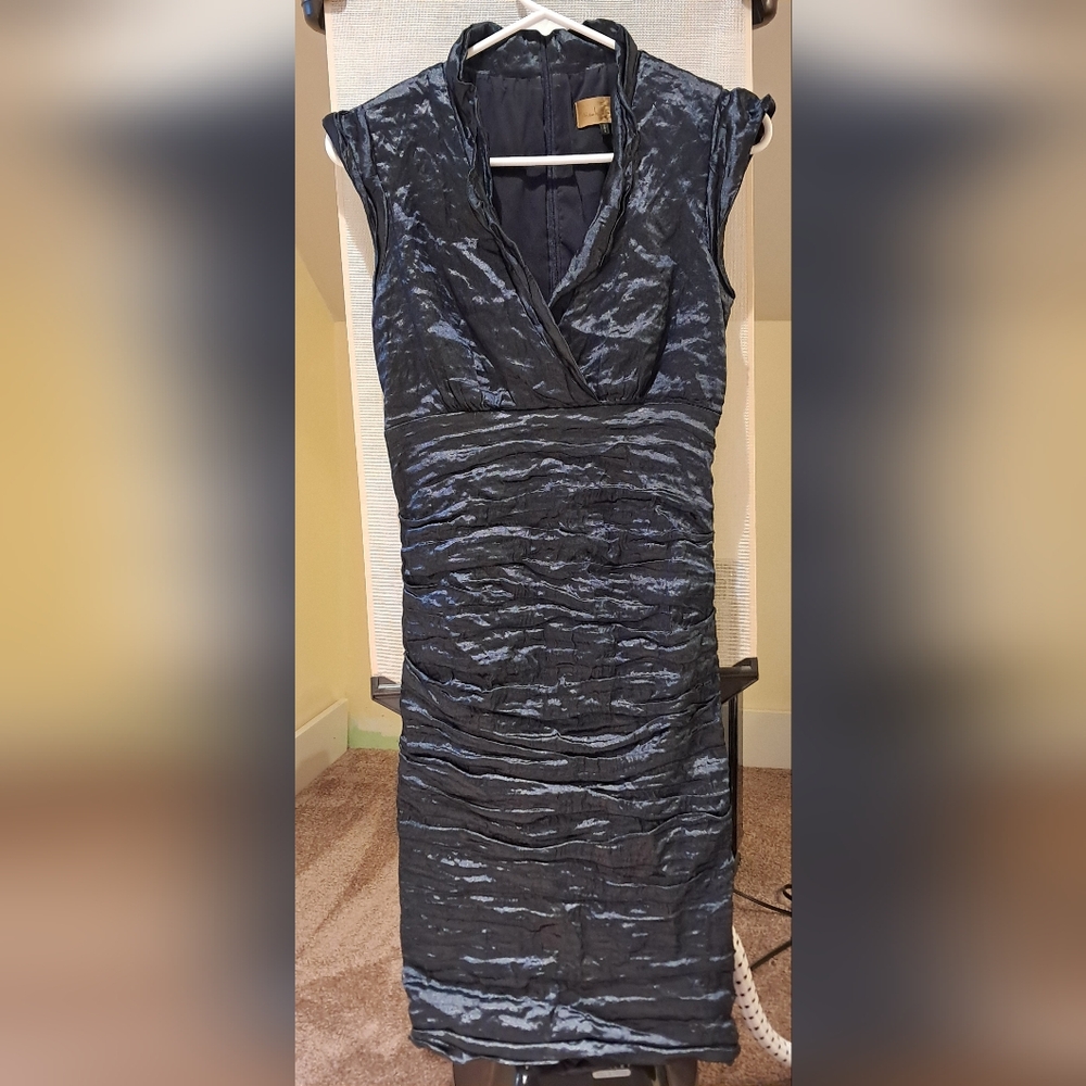 Nicole Miller, mid-length, navy blue, cocktail dress, size 8